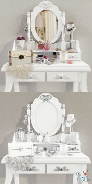 Dressing table with decor