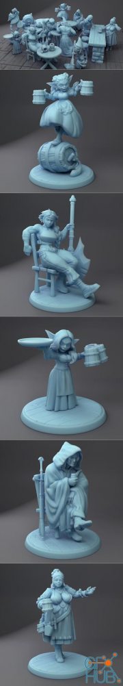 Twin godess minitures - Tavern set February 2022 – 3D Print