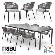 Contour armchair and ILLUM table by TRIBU