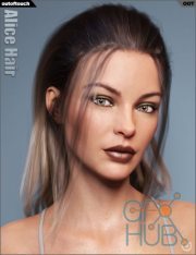 Alice Wet and Dry Hair for Genesis 3 and 8 Female(s)