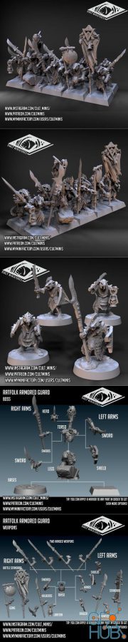 Ratfolk Armored Guard and Armored Boss – 3D Print