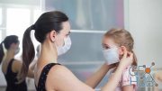 MotionArray – Mom Puts A Medical Mask On Child 481860