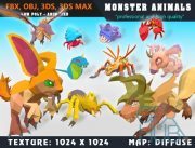 Cubebrush – Low Poly Monster Cartoon Collection 04 Animated