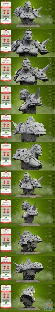Orc The Executioner Bust – 3D Print