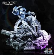 Marvel Avengers Endgame – Iron Patriot, Rocket Diorama Base – 3D Print