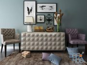 Group of furnishings for the mixed living room 15