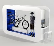Showcase for a bicycle shop