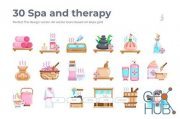 30 Spa and therapy Icons – Flat (EPS)