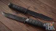 CGMasters – Combat Knife 3D Game Asset in Blender and Substance Painter