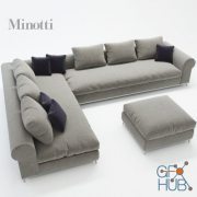 Modern sofa Betron by Minotti