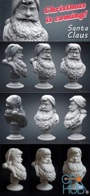 Santa Claus Portrait Bust – 3D Print