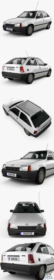 Hum 3D Opel Kadett E Hatchback 3-door 1984-1991 car