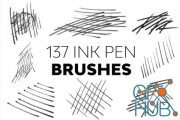 Envato – 137 Ink Pen Brushes