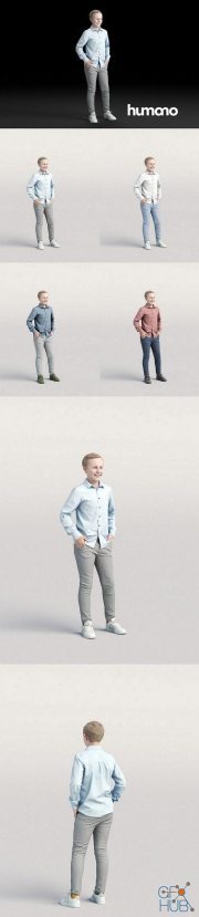 Casual child boy standing and talking