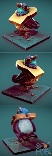 Bread Head Pigeon – 3D Print