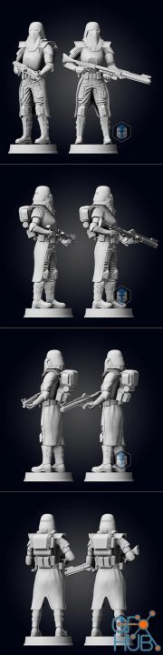 Galactic Marine Figurine - Pose 1 – 3D Print