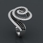 Ring TJ 12 in white gold with diamonds