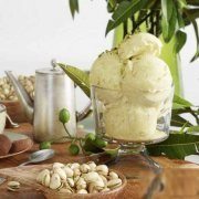 Ice cream and pistachios