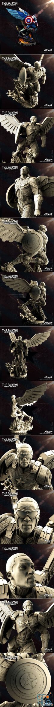 3DWicked - Marvel - Falcon statue – 3D Print