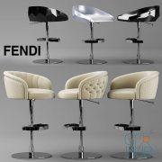 Bar chairs Bibendum & Cristallino by Fendi Casa