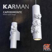 KARMAN CAPODIMONTE pendant and wall lamp