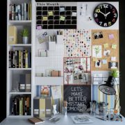 Rack, clock and stationery (max)