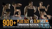900+ Plus-Size VS Slim Model Turnaround Reference Pictures