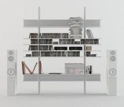 System of shelves and speakers