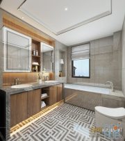 Modern bathroom interior 045