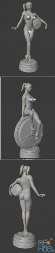 Duke Nukem Forever Casino Girl Statue 1-2 – 3D Print