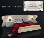 Bed Alchymia with wide headboard