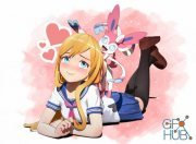 Plua3D – 3D anime scene creation in ZBrush – Girl, bedroom and Pokemon