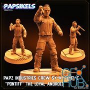 Papz Industries Crew Synthetic Pontiff the Loyal Android – 3D Print