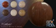 Blender Market – Timber 0.1 (Lite/Pro) – Procedural Pbr Wood Material