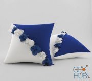 Pillows with volumetric flowers