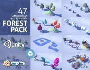 CGTrader – Cartoon Low Poly Forest Pack Low-poly 3D model