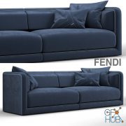 Fendi Casa Conrad Maxi Sofa Blue (max 2011, obj)