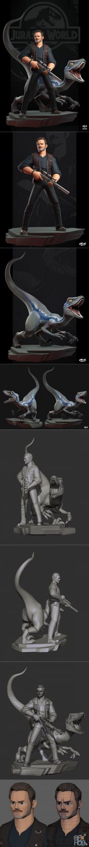 Owen Y Blue2 Jurassic World – 3D Print