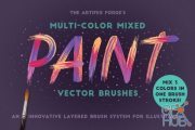 CM - Multi-color, Mixed Paint Brushes 1437564
