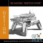 Gumroad – Foundation Patreon – 3D Model Sketch-Over