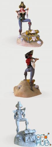 Pirate girl Miss Fortune – 3D Print