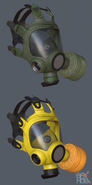 Gas mask (max 2014, obj, fbx)
