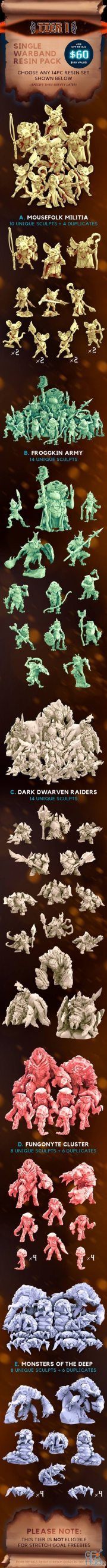 Dungeon Delvers by Broken Anvil Miniatures – 3D Print