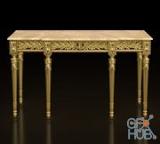 Console with golden legs by Modenese Gastone