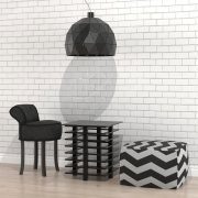 Items of furniture in black color