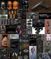 PBR Game and 3D-Scan 3D-Models Bundle October 2020