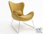 Armchair Calligaris LAZY with metal base (max)