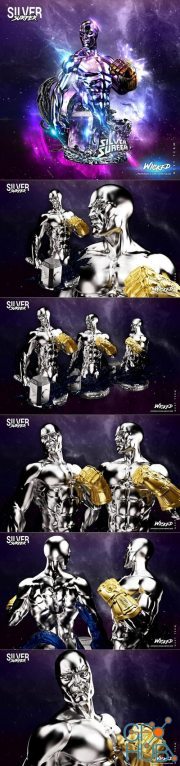 Wicked - Silver Surfer Bust – 3D Print