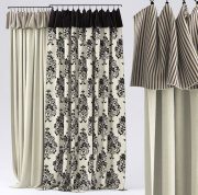 Curtains with soft lambrequin