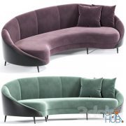 Feet Curved Sofa Beverly